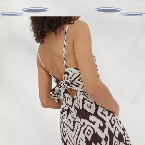 COPY - Women’s FatFace Sleeveless Tie-Back Midi Linen Dress - Picture 2 of 6